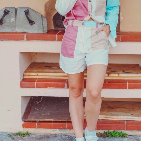 Good Alma Pants - Good Alma color block shorts size M